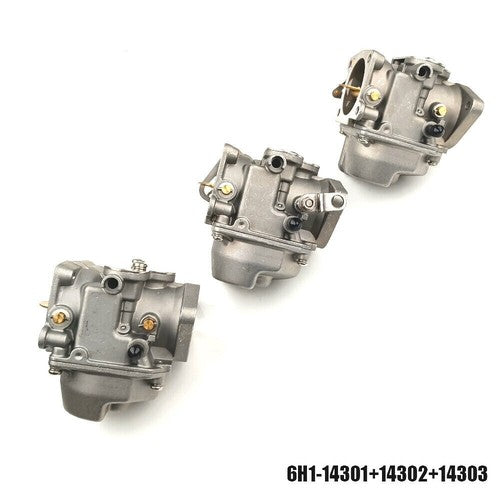 Carburetor Assembly Set – Fits Yamaha 90HP (Replaces 6H1-14301-04-00, 6H1-14302-02-00, 6H1-14303-05-00)