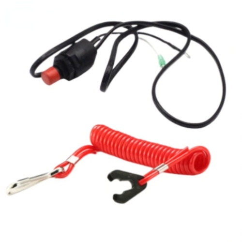 Kill Stop Switch & Safety Lanyard – Fits Yamaha 2-Stroke 6-40 HP (Replaces 6E9-82575-02-00, 6E9-82575-00-00, 6E9-82575-01-00, 63V-82575-00-00, Sierra 18-65450)