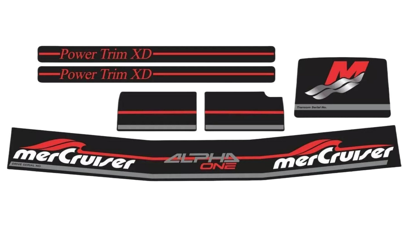 Decal Set – Fits Mercury MerCruiser Alpha One (Gen II) (Replaces Mercury 861431A98)