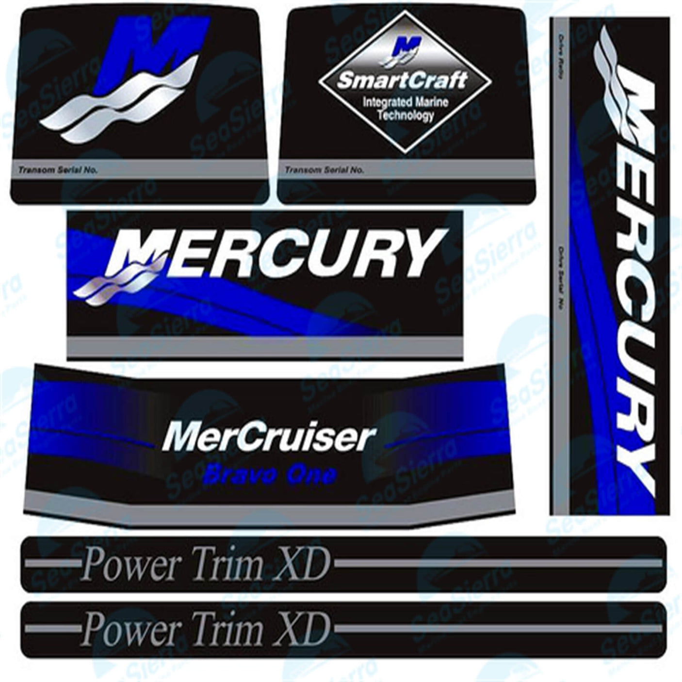 Decal Set – Fits MerCruiser Bravo One Drives (Replaces Mercury 37-15167A90)