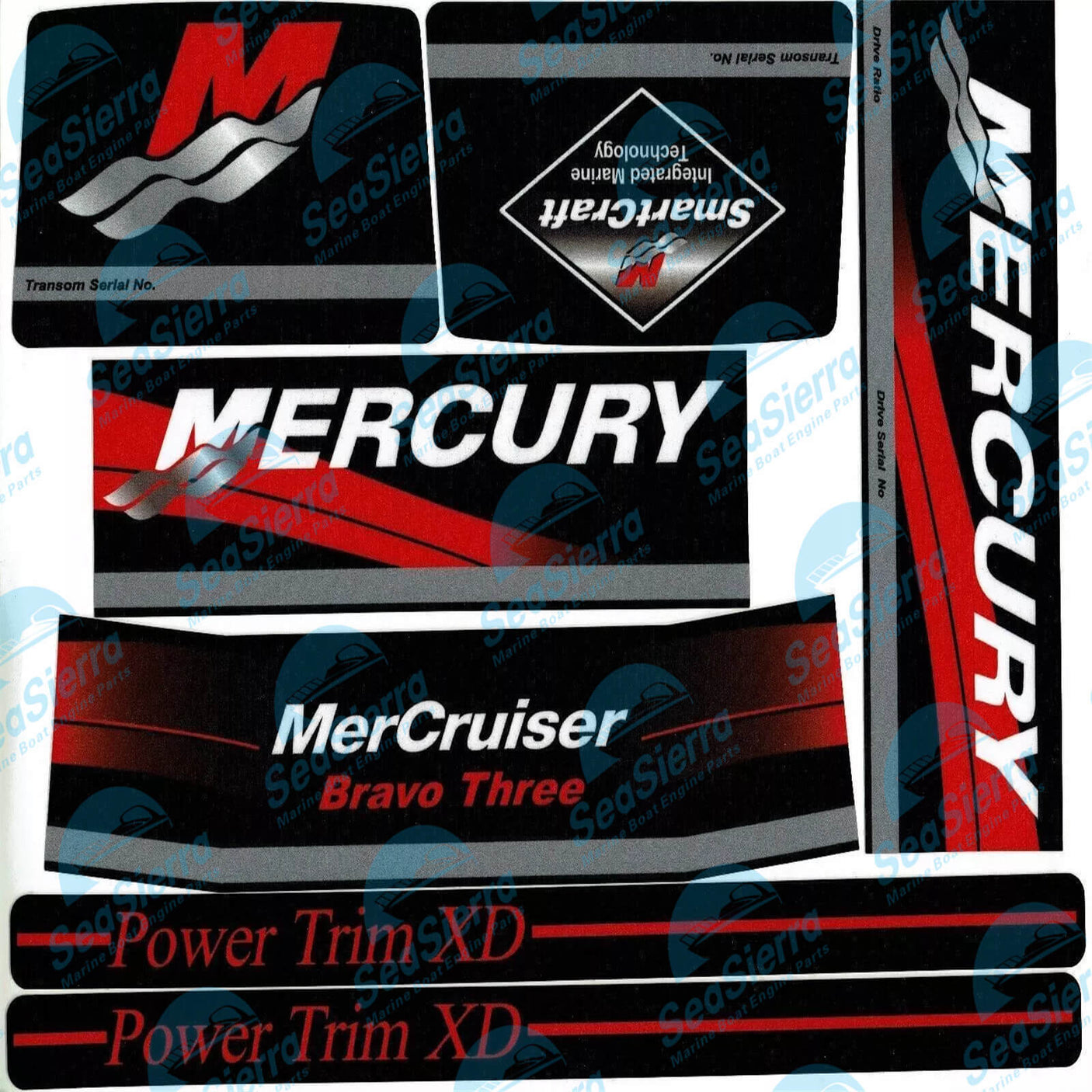 Decal Kit – Fits Mercury Sterndrive (Replaces 37-805338A93, 805338A93)