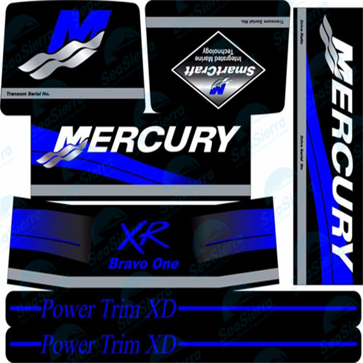 Decal Set – Fits MerCruiser Bravo One XR (Replaces Mercury Marine 37-15167A90, 15167A90)