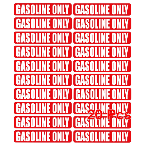 Mixed Fuel Only Stickers – Weatherproof Fuel Tank Decals, 20-Piece Pack