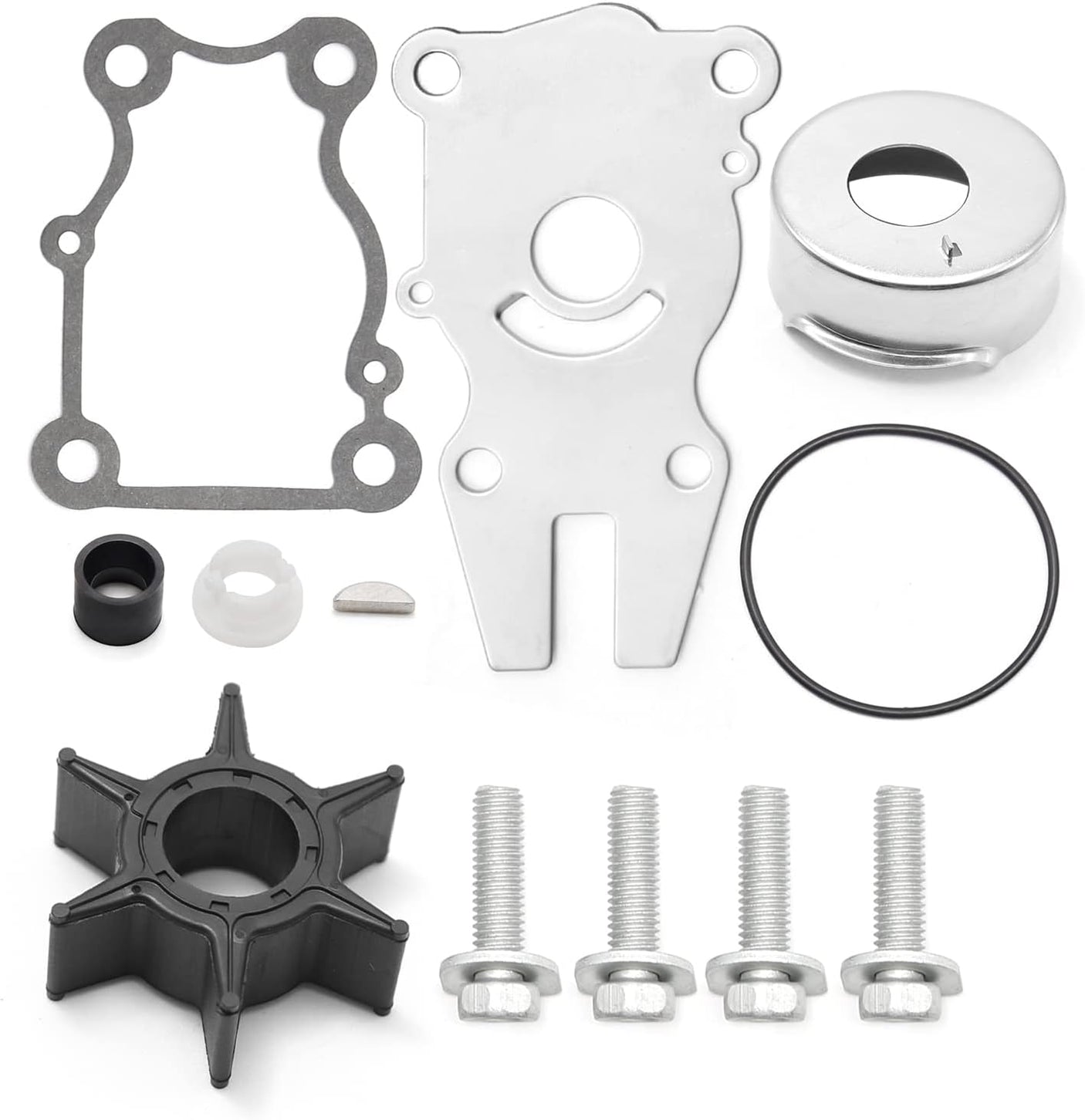 Water Pump Impeller Repair Kit – Fits Yamaha 40-90HP Outboards (Replaces 63D-W0078-01-00, 63D-W0078-02-00, 63D-W0078-03-00)