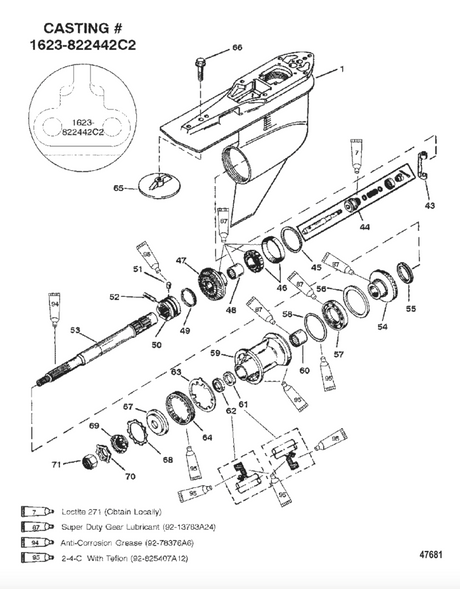 18-2642 Lower Unit Seal Kit for Mercury 200-300hp 3.0L V6 | SeaSierra