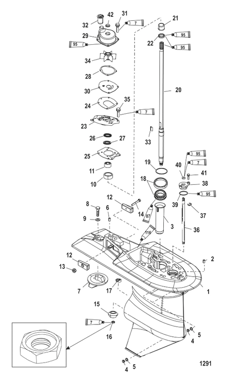 18-2626 Lower Unit Seal Kit for Mercury 30-125 HP Outboards | SeaSierra