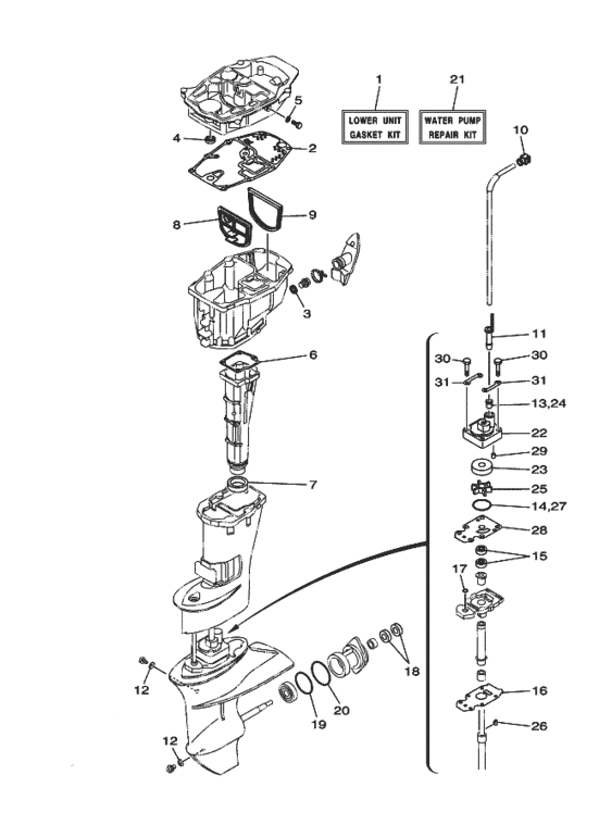 6EE-W0078-00-00 Water Pump Kit for Yamaha F4, F5, F6, 4-6 HP 4 Stroke|SeaSierra