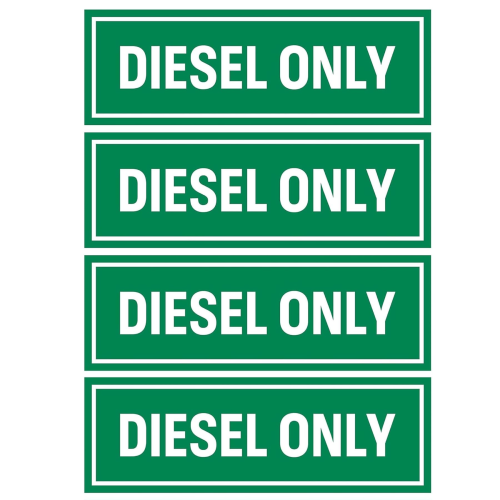 Diesel Only Sticker – Fits Fuel Tanks, Tractors, Heavy Equipment (Replaces OEM Diesel Fuel Labels)