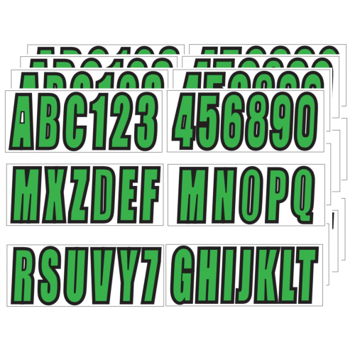 3-Inch Self-Adhesive Vinyl Letters and Numbers – Fits Boats, Mailboxes, Windows, and Signs (Replaces JLM MARINE 890B)