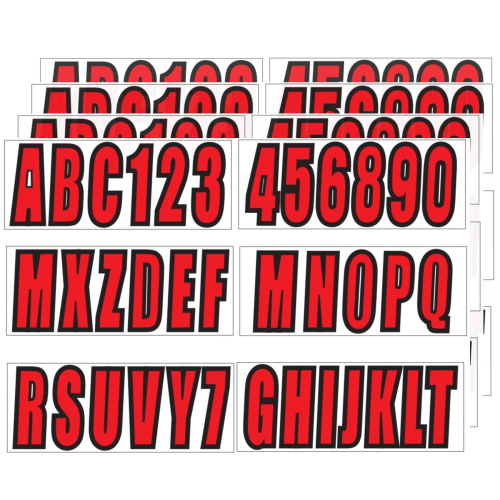 JLM MARINE Self-Adhesive Vinyl Letters & Numbers – Fits Boats, Mailboxes & Signs (Replaces 3-Inch Black)