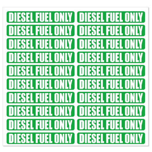 Diesel Fuel Only Sticker – Fits Marine Vessels & Automotive Equipment (Replaces N/A)