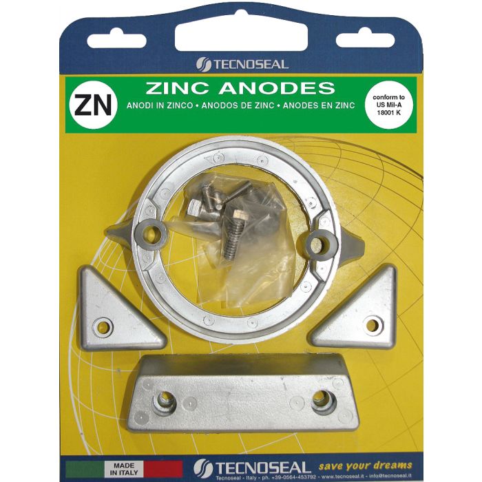 Zinc Anode Kit – Fits Volvo Penta DP 290-C Duo-Prop Sterndrive (Replaces TENKITVOLVODP290-C)