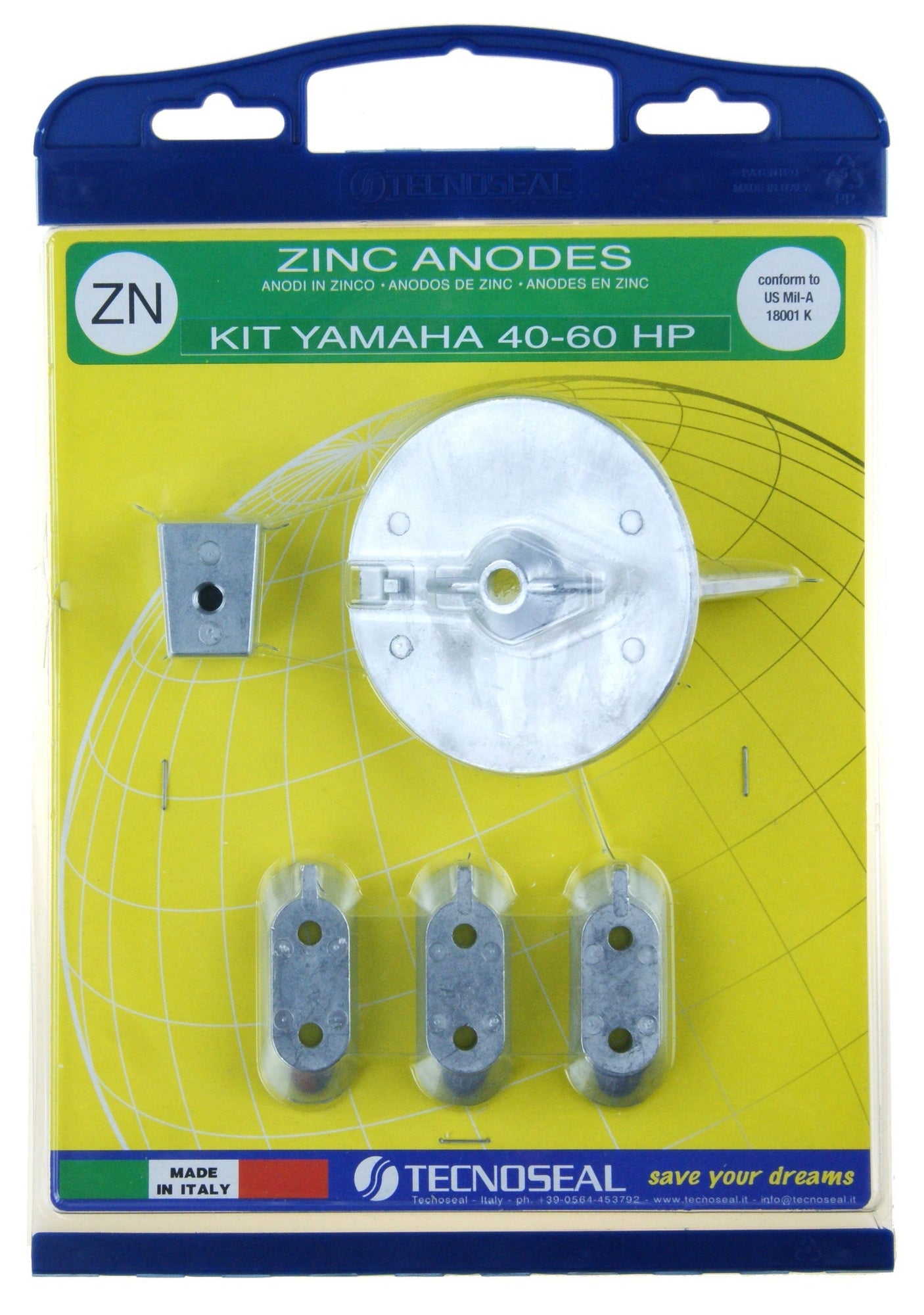 Aluminium Anodes Kit – Fits Yamaha 40-60HP Outboards