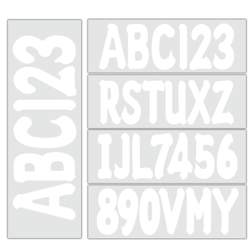 Boat Registration Decal Kit – Fits All Watercraft (Marine Alphanumeric Decals)