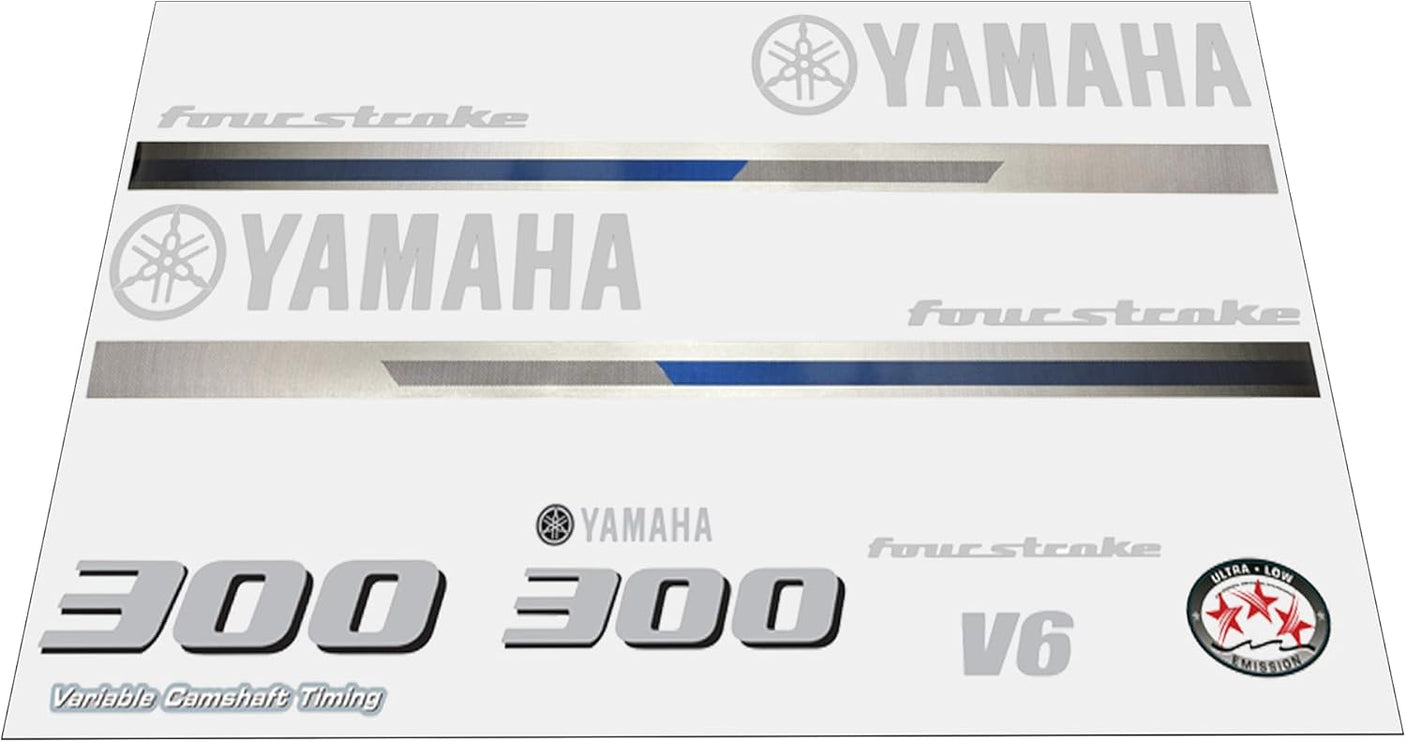Decal Kit – Fits Yamaha 300 HP V6 4-Stroke (Replaces OEM Graphics)