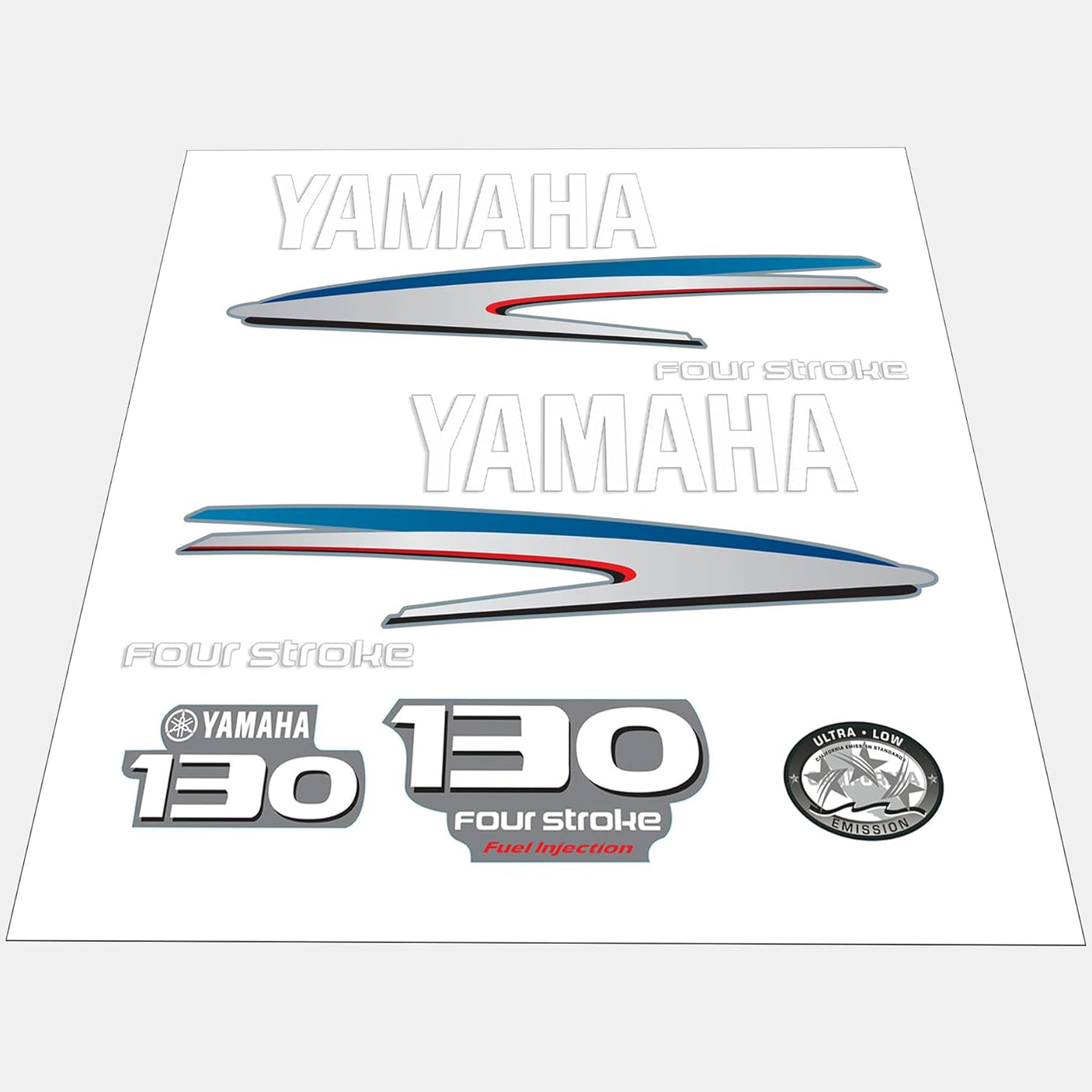 Decal Kit – Fits Yamaha 130 HP Four-Stroke (Replaces 6DA-W4267-00-00)
