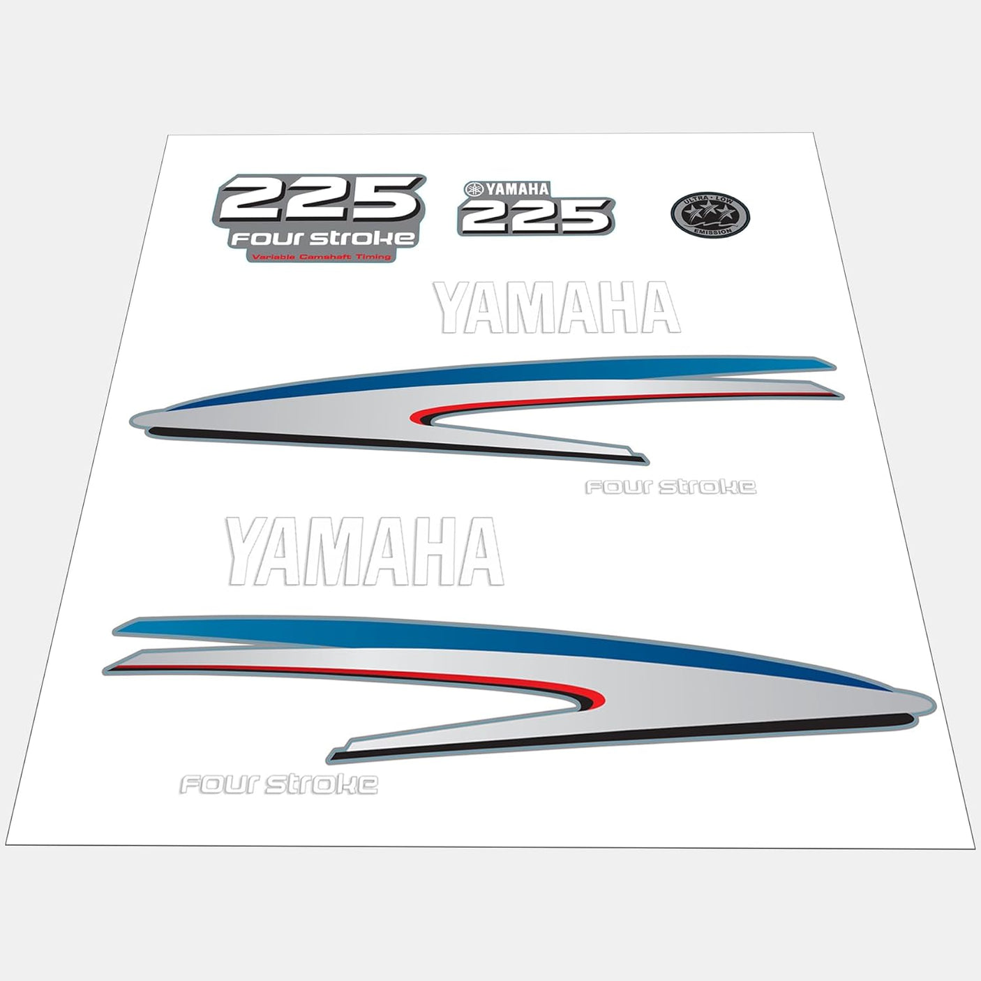Decal Sticker Kit – Fits Yamaha 225HP 4-Stroke V6 Outboards (Replaces 24DC915Y225, 24DC918Y225)