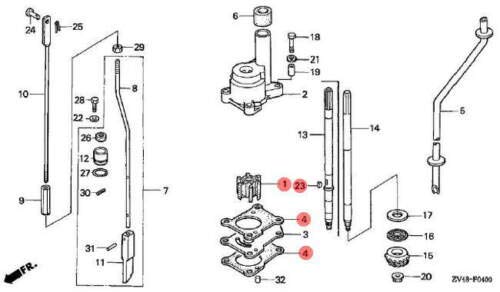 18-3280 Water Pump Impeller Kit for Honda 9.9 15 HP BF9.9 BF15 4-Stroke Boat Motor Parts | SeaSierra