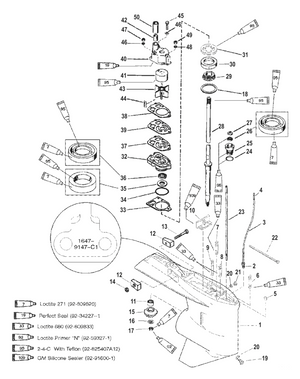 18-2387 2 PCS Marine Drain Plug Screw Kits for Mercury MERCRUISER | Sea Sierra