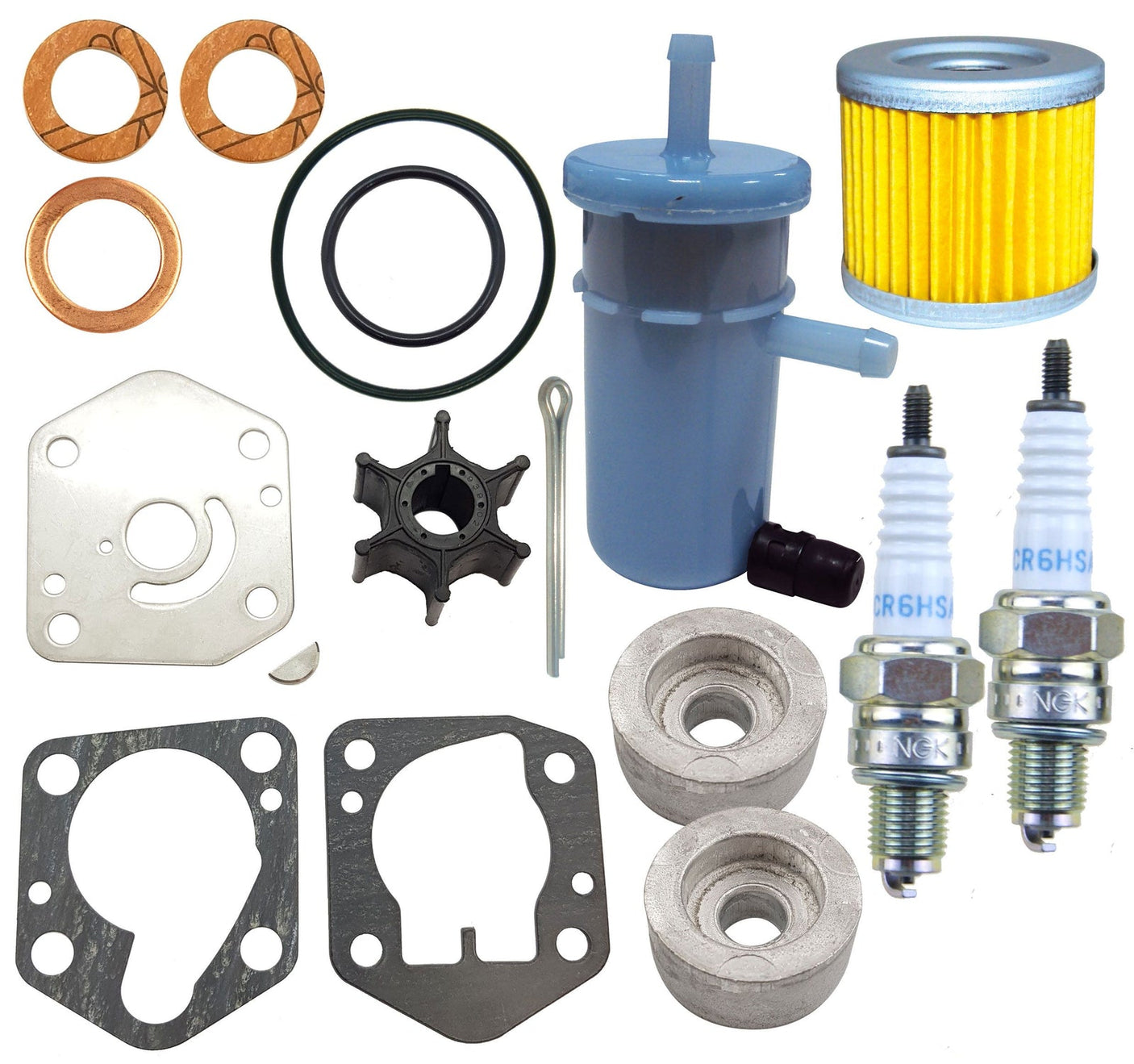 Suzuki Maintenance Kit – Fits Suzuki DF9.9B/15A/20A Outboards (Replaces 17400-89810, 17400-89811, 17400-89812)