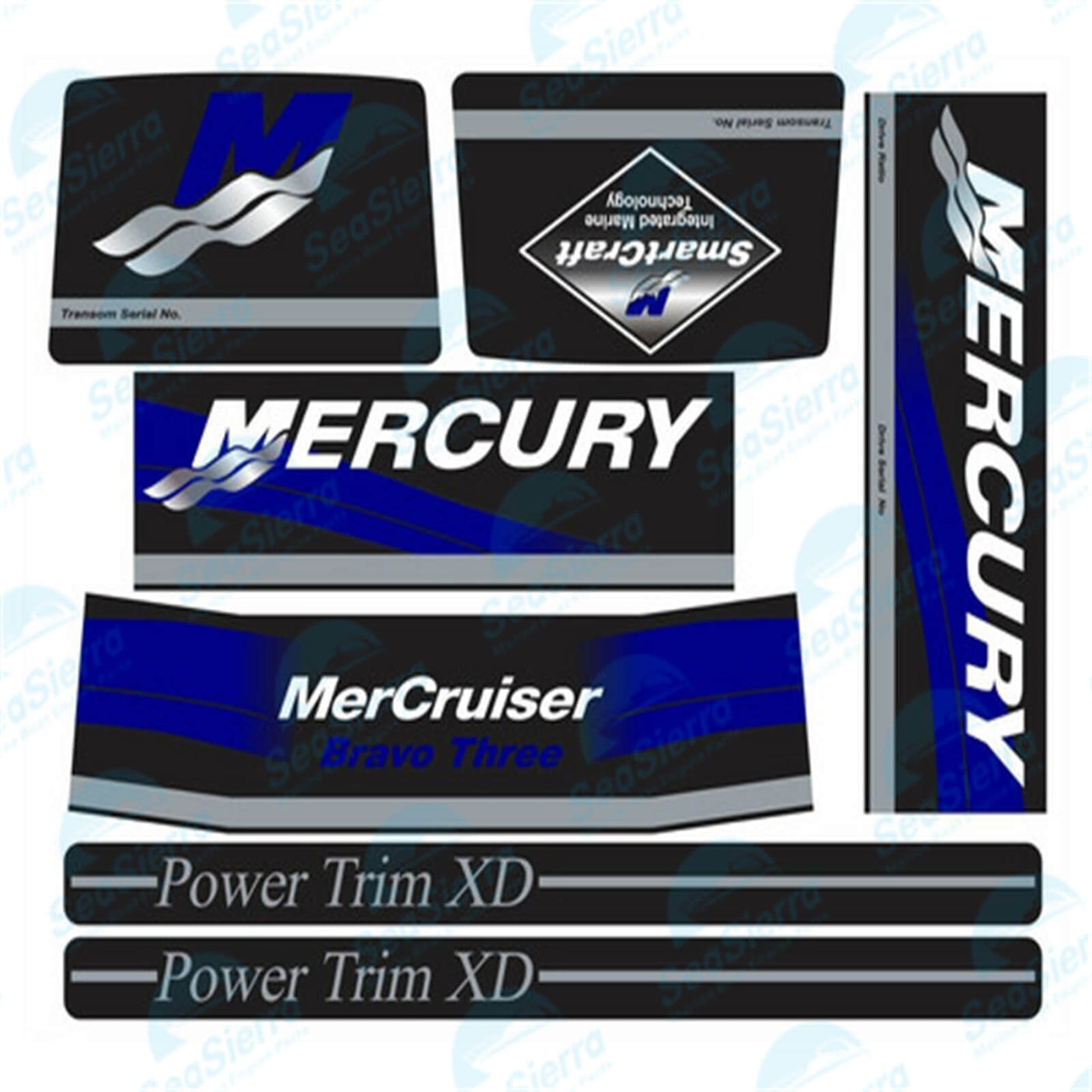 Red Decal Kit – Fits MerCruiser Bravo Three Outdrives (Replaces 37-805338A93, 805338A93)