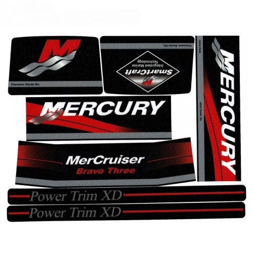 Decal Kit – Fits Mercury MerCruiser Bravo 3 Drives (Replaces Mercury MerCruiser 37-805338A93, 805338A93)