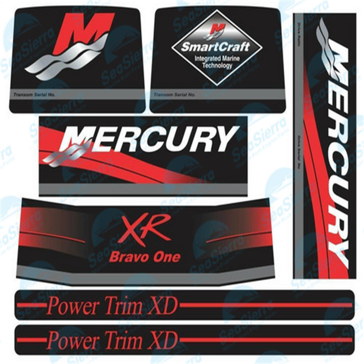 Decal Set – Fits Mercury MerCruiser Bravo One (Replaces 37-15167A90, 15167A90)
