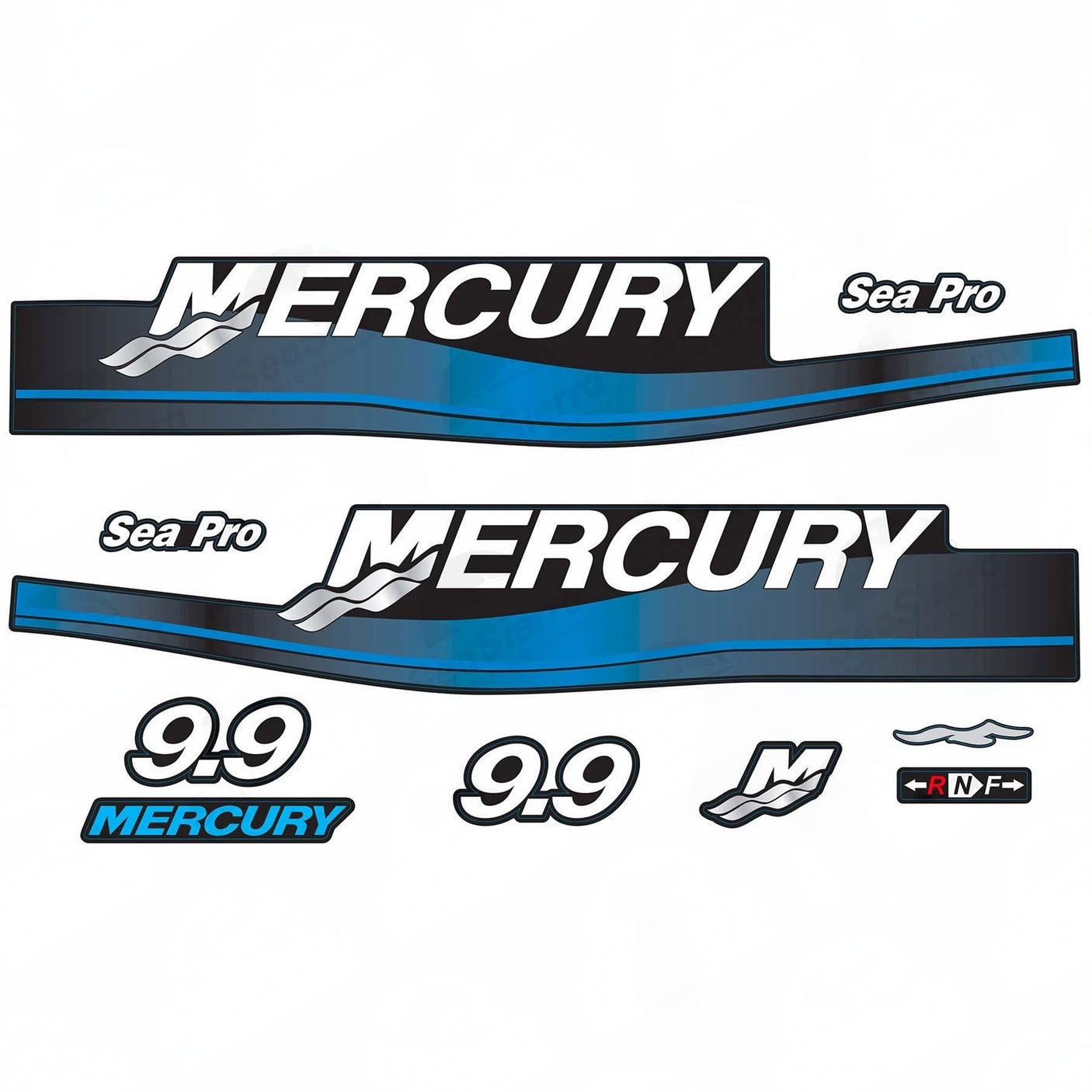 Decal Set – Fits Mercury 9.9 HP (Replaces 12836A00, 37-12836A96, 37-12836A94)