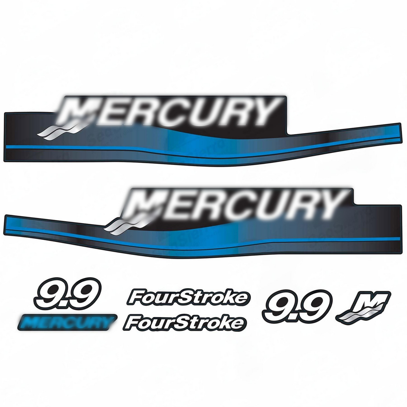 Decal Kit – Fits Mercury 9.9HP 4-Stroke (Replaces 12836A00)