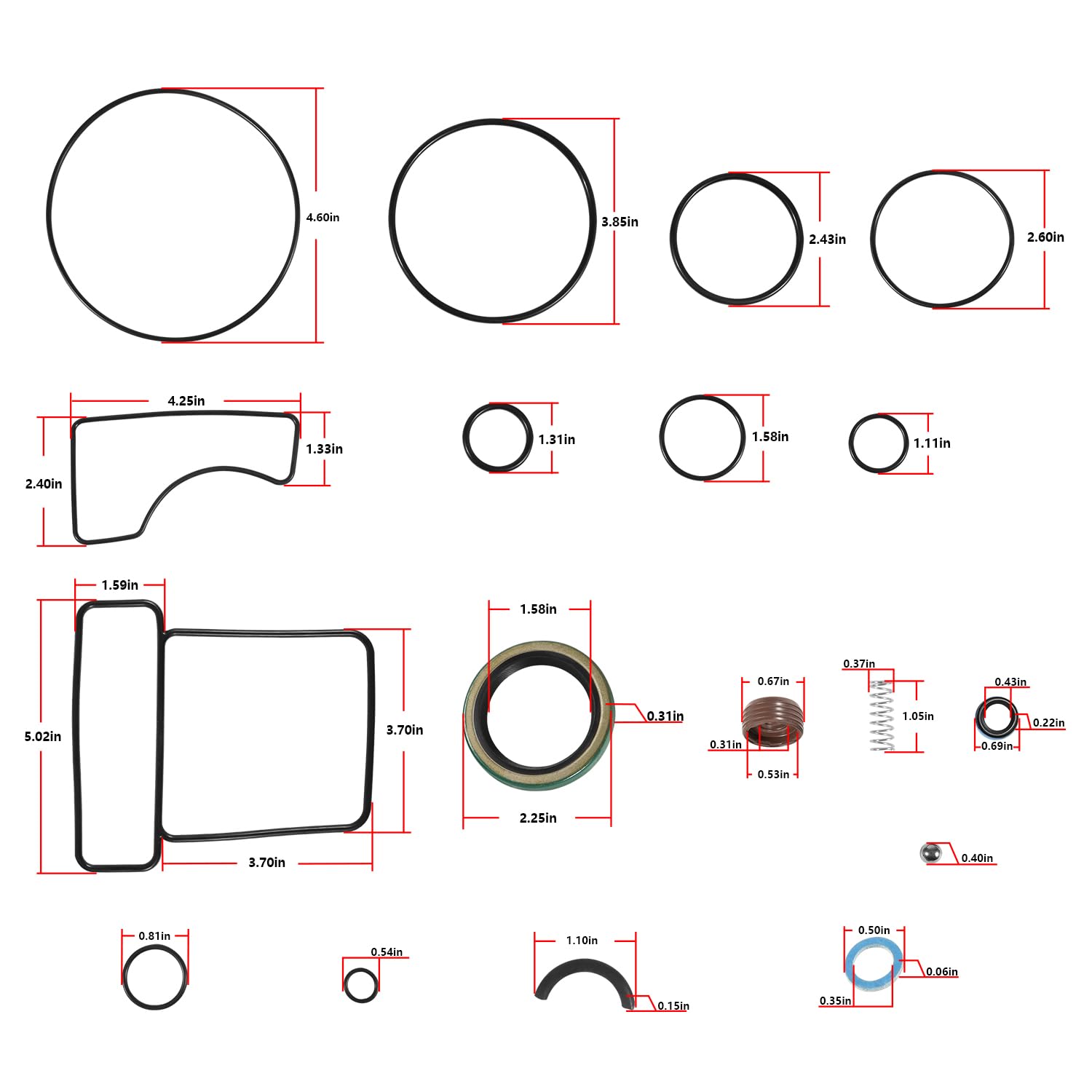 18-2643 Upper Seal Kit for with Mercruiser Bravo I II & III, X, XR, XZ, and Blackhawk 1994-1995 | SeaSierra