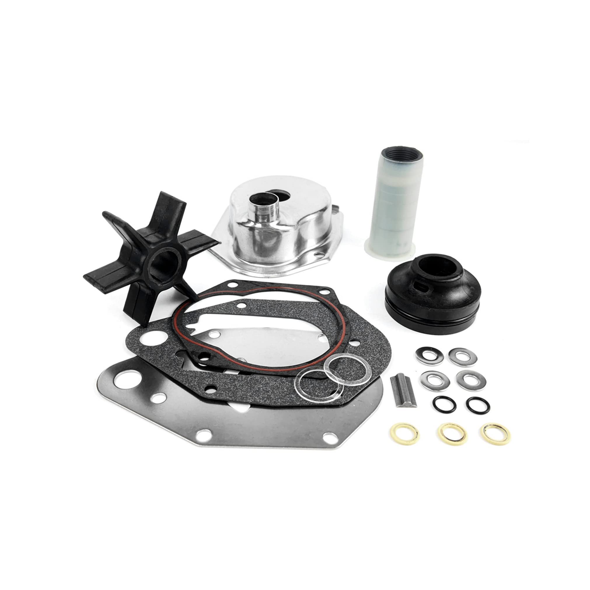 812966A12 Water Pump Impeller Kit for Various Mercury Mariner Force 40-70 HP Boat Engine Rebuild Parts 4 Stroke without Housing EFI 46-812966A11 | SeaSierra