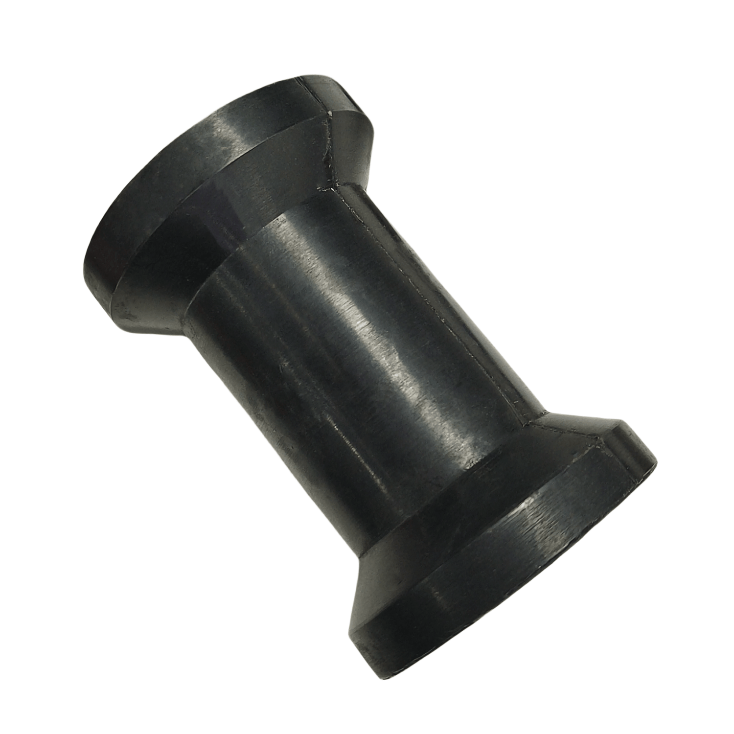 4-inch Black Rubber Spool Roller with 5/8" Bore – Fits Boat Trailers (Replaces Yates 23739)