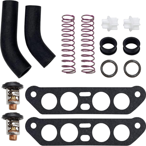 Thermostat Kit with Hoses – Fits Johnson/Evinrude V4 Crossflow 65-140 HP (Replaces 18-3673, 340975, 340976)