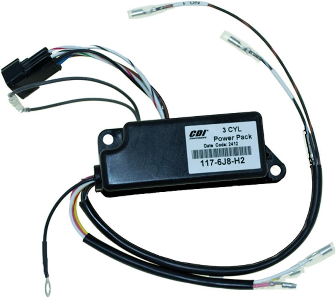 CDI Electronics Ignition Pack – Fits Yamaha 25-30 HP 3-Cylinder Outboard (Replaces 6J8-85540-H2-00)