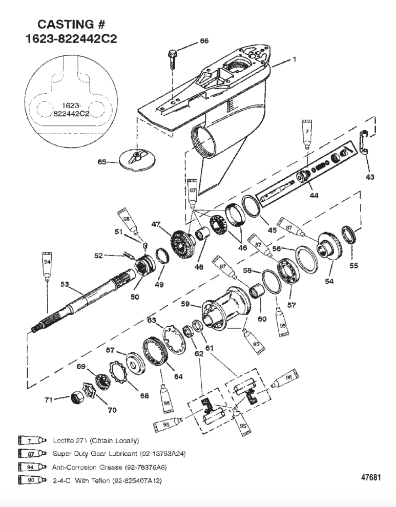 18-2642 Lower Unit Seal Kit for Mercury 200-300hp 3.0L V6 | SeaSierra