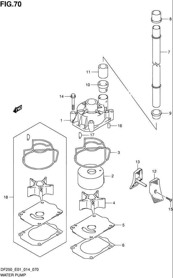 18-3264-1 Water Pump Impeller Kit for Suzuki 200 225 250 HP DF200 DF225 DF250 | SeaSierra