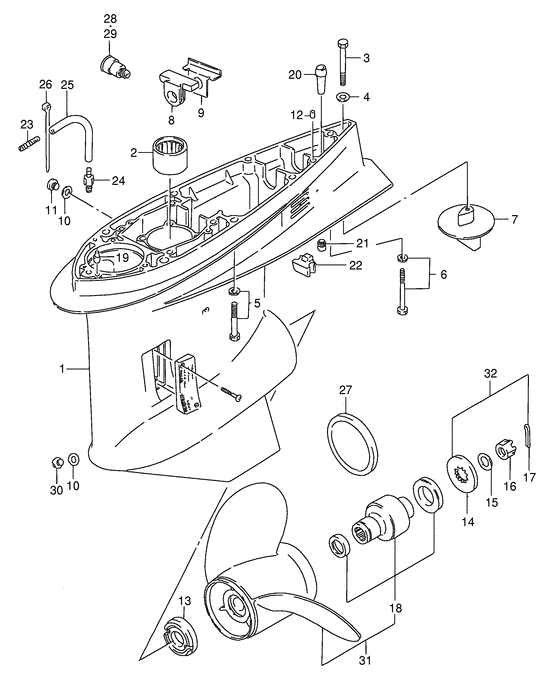 Lower Unit Seal Kit for Suzuki DT150-DT200 HP Outboard | SeaSierra