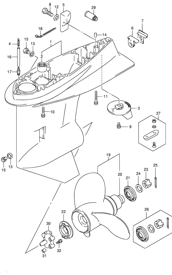 18-8381 Lower Unit Seal Kit for Suzuki 60 70 Hp DF60 DF70 4 Stroke | SeaSierra