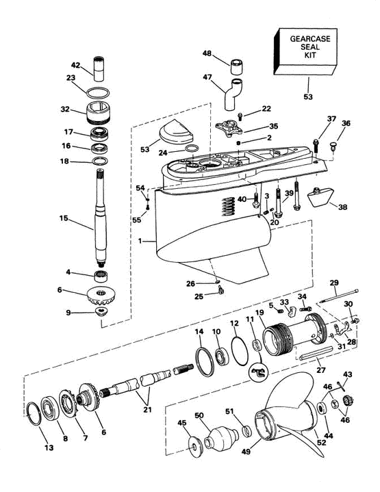 18-2791 Lower Unit Seal Kit for OMC 3.0L-8.2L Stern Drive | SeaSierra