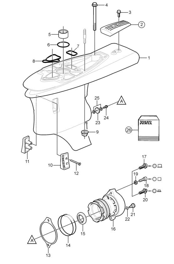 18-2583 Lower Unit Seal Kit for Volvo Penta SX-A Drives (2007 and Up) | SeaSierra