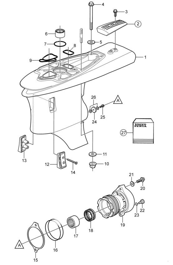 18-2584 Lower Unit Seal Kit for Volvo Penta DPS-A | SeaSierra