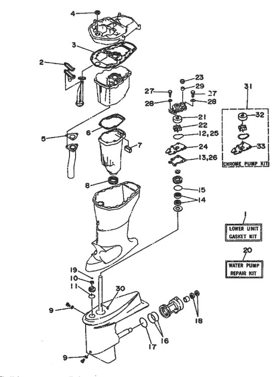 63D-W0078-01-00 Water Pump Impeller Repair Kit for Yamaha F40, F50, F60, C40, C50, P40, P50 | SeaSierra