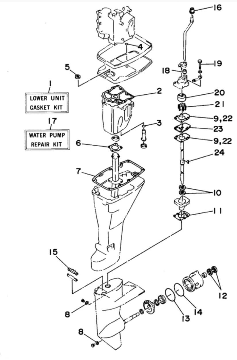 18-3411 Water Pump Kit with Housing for Yamaha Outboards 9.9HP 15HP | SeaSierra