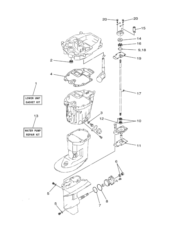 68T-W0078-00-00 Water Pump Kit for Yamaha F6, F8, F9.9 | SeaSierra