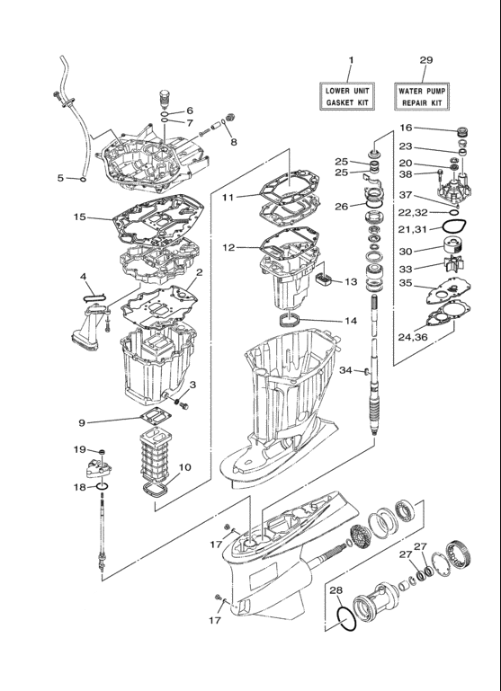 18-3477 Water Pump Kit for Yamaha F300, LF300, F350, LF350 | SeaSierra