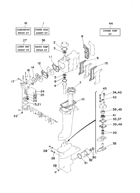 6N0-W0078-A0-00 Water Pump Kit for Yamaha and Mariner 2 Stroke 6HP and 8HP Outboard Engines | SeaSierra