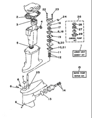 18-2792 Lower Unit Seal Kit for Yamaha 40HP, 50HP, Pro 50, P50 (1984-1994) | Sea Sierra