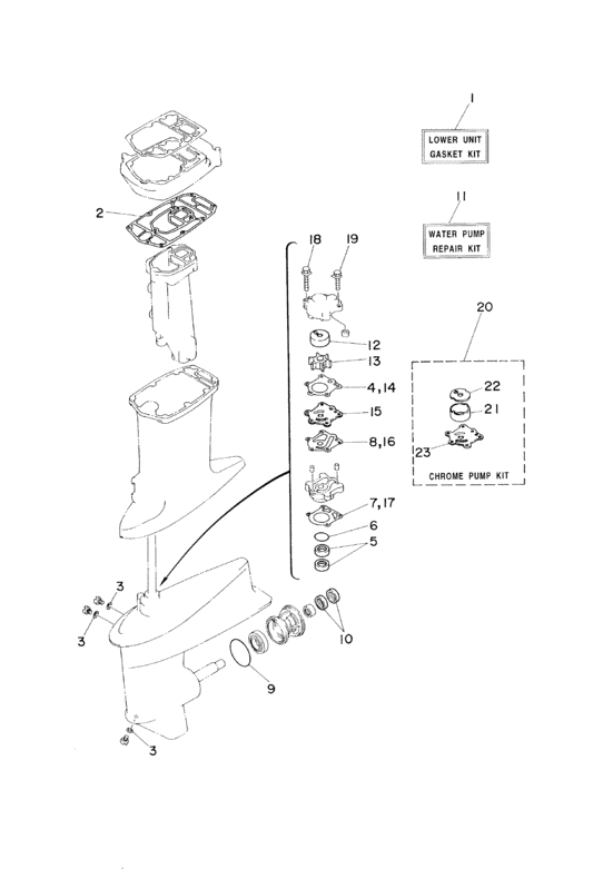 18-2789 Lower Unit Seal Kit Compatible with Yamaha 25 Hp 1997-02 | Sea Sierra