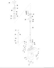 98-8M0135821  Water Pump Kit with Housing for Mercury Mariner 10, 15, 20 HP Outboards | SeaSierra