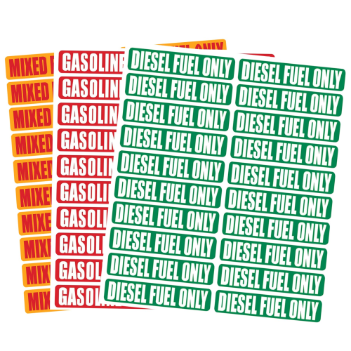 Fuel Identification Stickers – Fits Fuel Tanks, Cans & Equipment (Replaces QuickMarine, UanofCn)